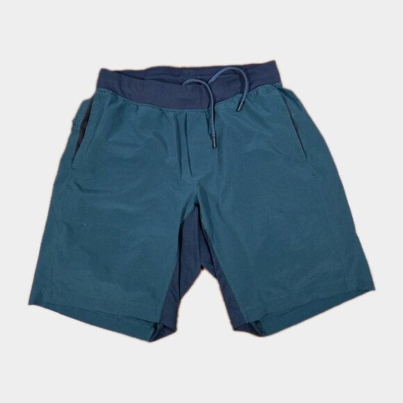 Lululemon T.H.E Short Blue Lightweight Stretch Lined Drawstring Sz M 10 inseam - Picture 1 of 6